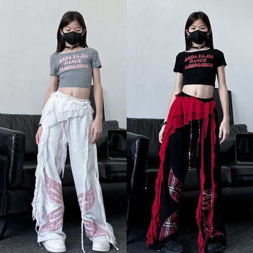 甜酷女童爵士舞演出服套装