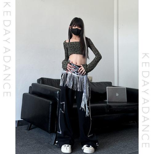 潮酷女童爵士舞演出服套装