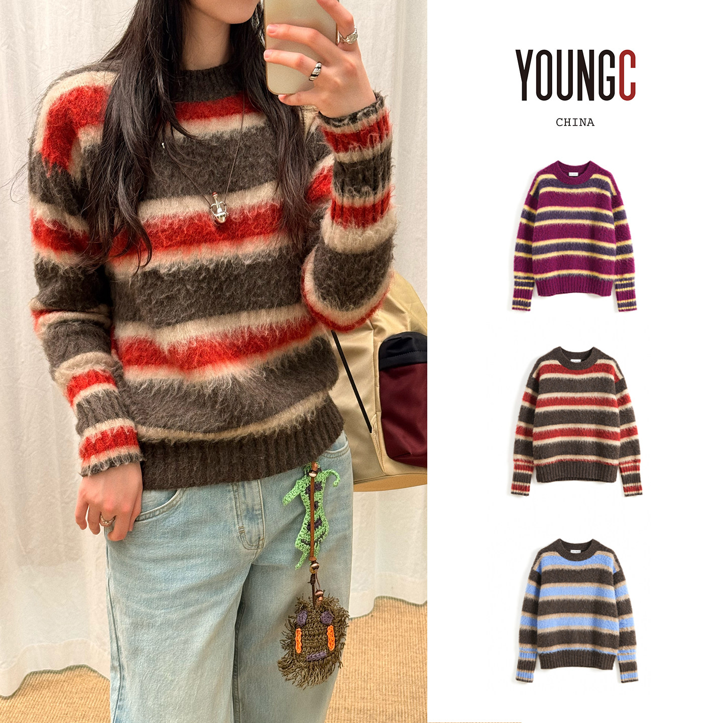 SHORT SENTENCE设计师品牌【Daily 条纹毛衣】YOUNGC买手店