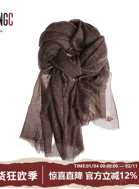 EPISSAGE【纯色印花羊绒围巾】设计师品牌 no退可换