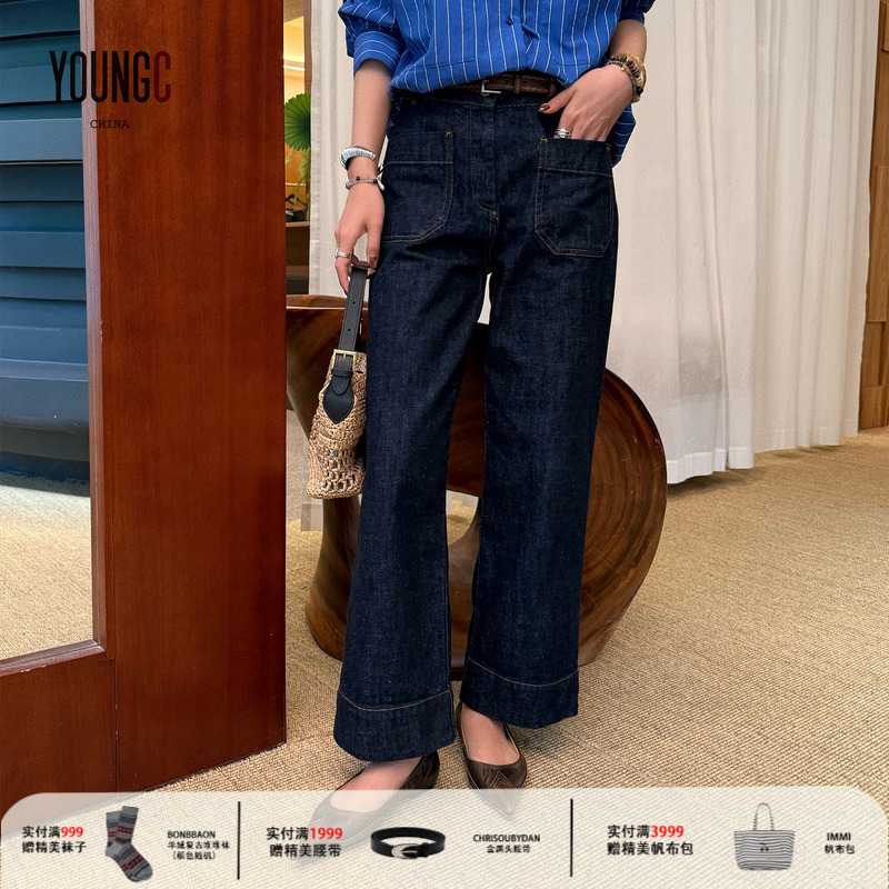 SESSUN 设计师品牌【脚口缝线牛仔裤】 YOUNGC买手店