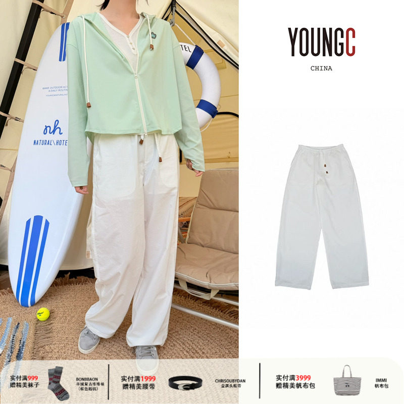 NATURAL HOTEL【系带可收口宽松工装长裤】25SS YOUNGC买手店