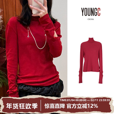 YOEYYOU【圆洞长袖高领上衣】设计师品牌 no退可换