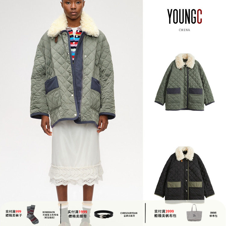 SHORT SENTENCE【可拆卸毛领拼布绗缝棉服】YOUNGC买手店