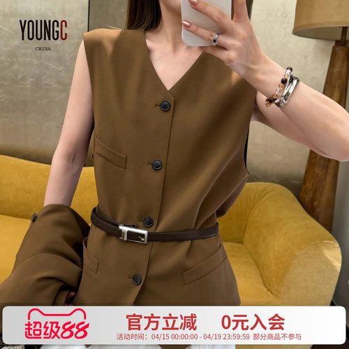 RECTO饰带西装背心设计师品牌