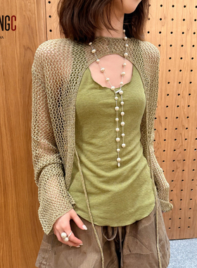 UNCHATGRIS【后背镂空针织开衫】设计师品牌 no退可换