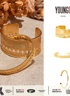 Wens【镂空编织版  镶石扭扭手镯】设计师品牌 no退可换