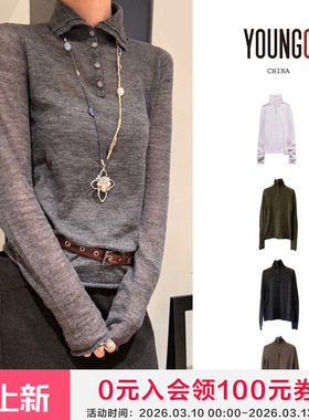 JUNWEI LIN【细马海毛打底长袖T恤衫】设计师品牌 YOUNGC买手店