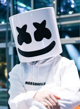 MarshMello头盔百大棉花糖dj面罩