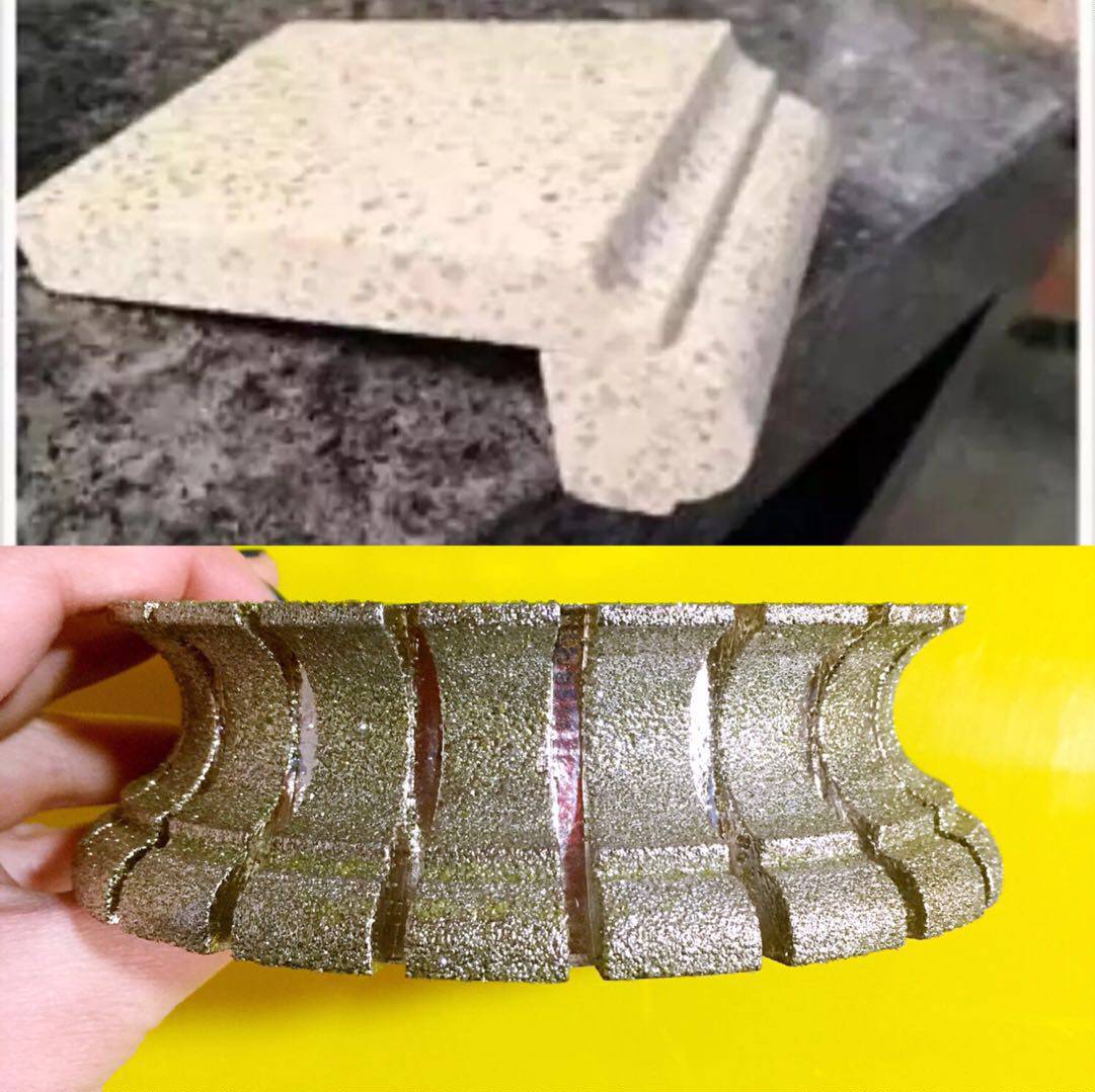 永固电镀轮腾龙边磨边轮大理石云石磨轮开槽花型花边异型轮