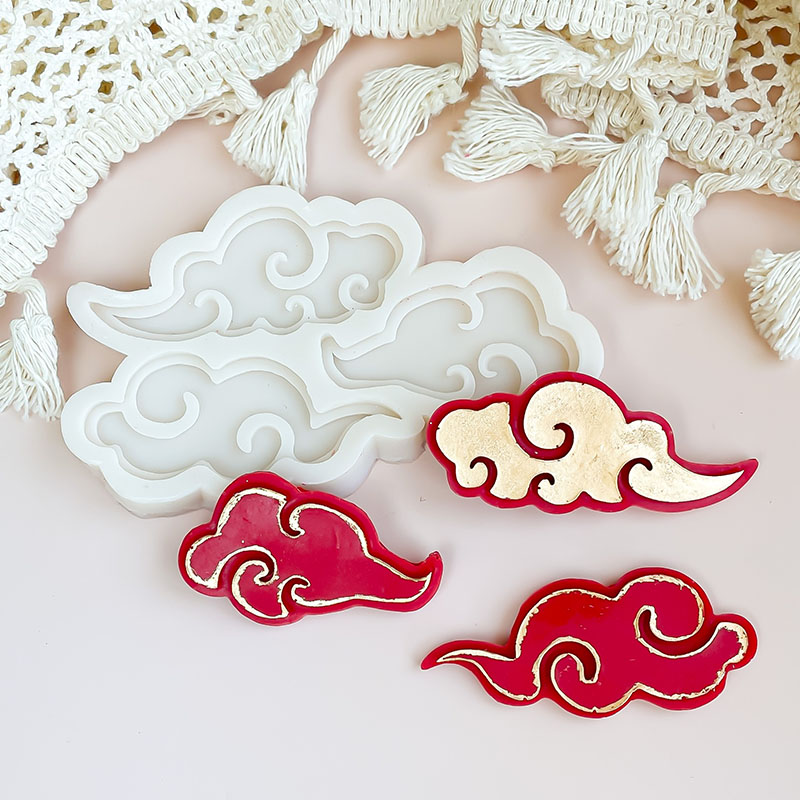 三联祥云模具翻糖巧克力蛋糕装饰