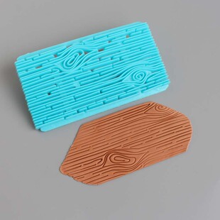 树纹塑料压模翻糖切模工具生日蛋糕装饰摆件木头纹理DIY烘焙配件