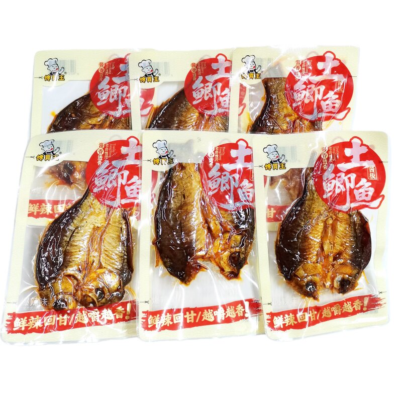 湖北特产馋胃王酱板土鲫鱼酱板鱼零食麻辣小吃 独立包装称重 500g