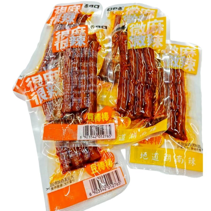 口口香很麻很辣豆棒棒散装500g独立小包装手撕豆筋休闲麻辣小零食