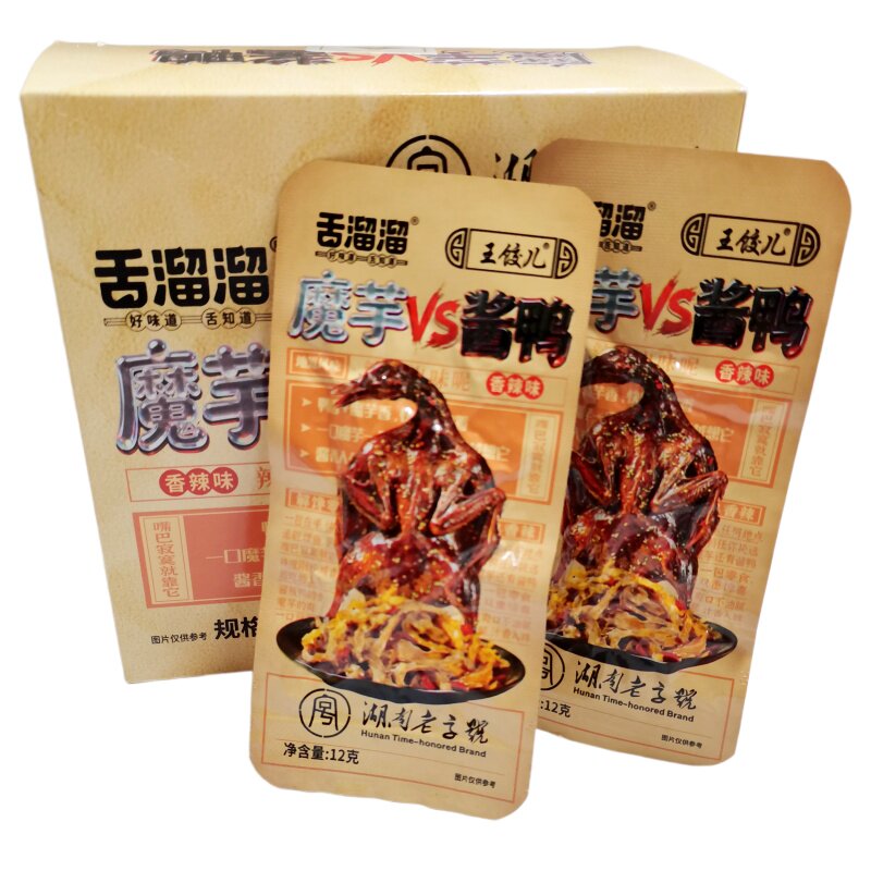 舌溜溜魔芋VS酱鸭香辣味独立小包装开袋即食魔芋干休闲解馋小零食