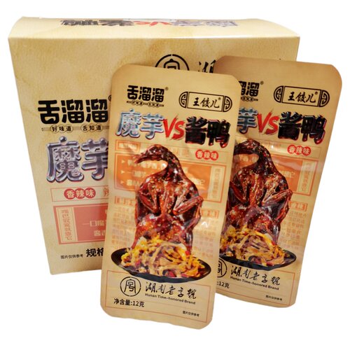 舌溜溜魔芋VS酱鸭香辣味独立小包装开袋即食魔芋干休闲解馋小零食