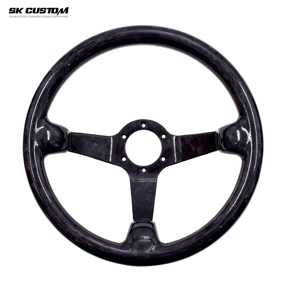 通用13.4英寸改装锻造真碳纤维赛车运动方向盘直径340mm/70mm孔距