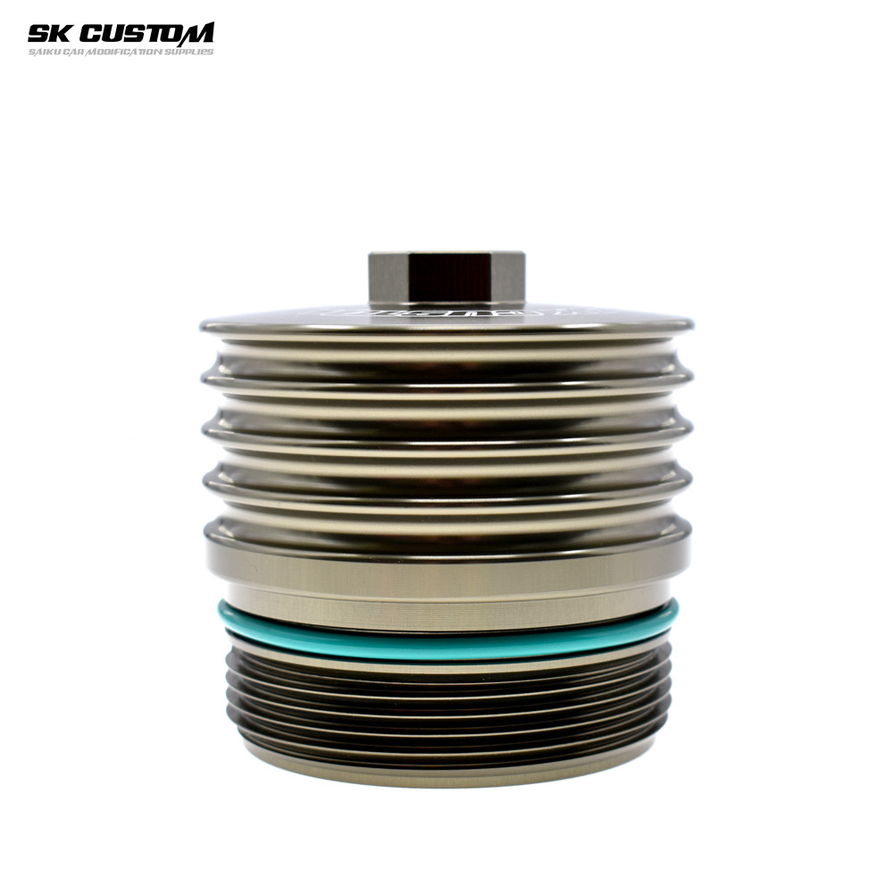 适用标致机油滤芯壳206308改装雪铁龙世嘉富康C3C4铝合金滤清器盖