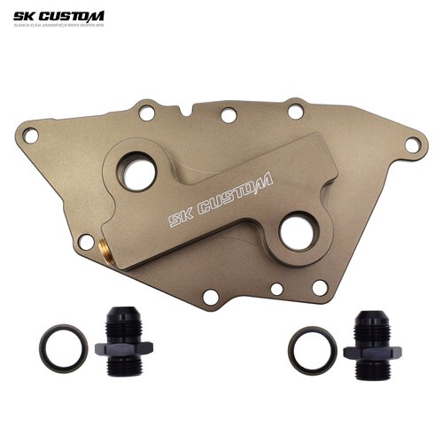 SK CUSTOM适用迷你1.5 2.0T B38 B48机油冷却器底座风冷散热油饼