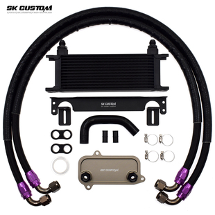SK CUSTOM适用大众迈特威T5T6DQ500变速箱机油冷却器套件波箱散热