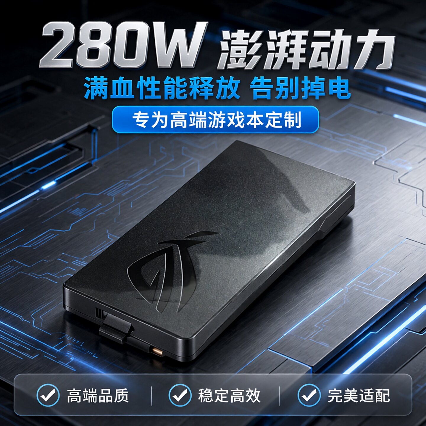 ASUS华硕ROG枪神9plus天选6创16方口280W充电源20V14A扁口适配器