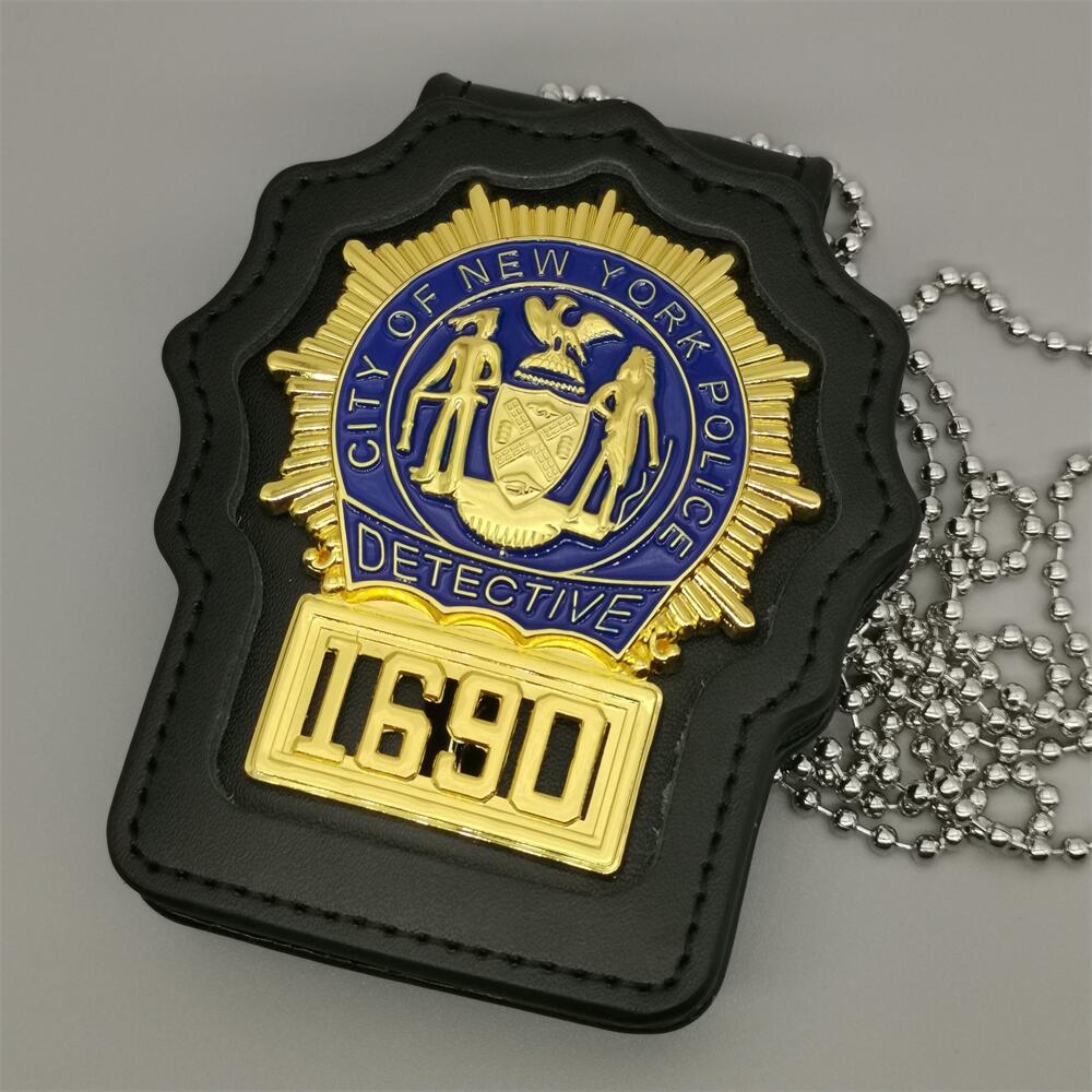 美国纽约探长NYPD金属徽章证件套 NO.1690胸章胸针军迷收藏品纯铜