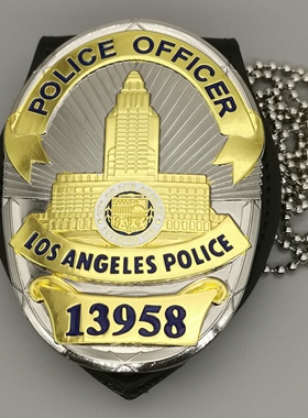美国洛杉矶  LAPD徽章   NO;13958  金属大勋章 纯铜材质