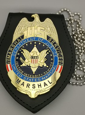 美国司法部MARSHAL纯铜徽章