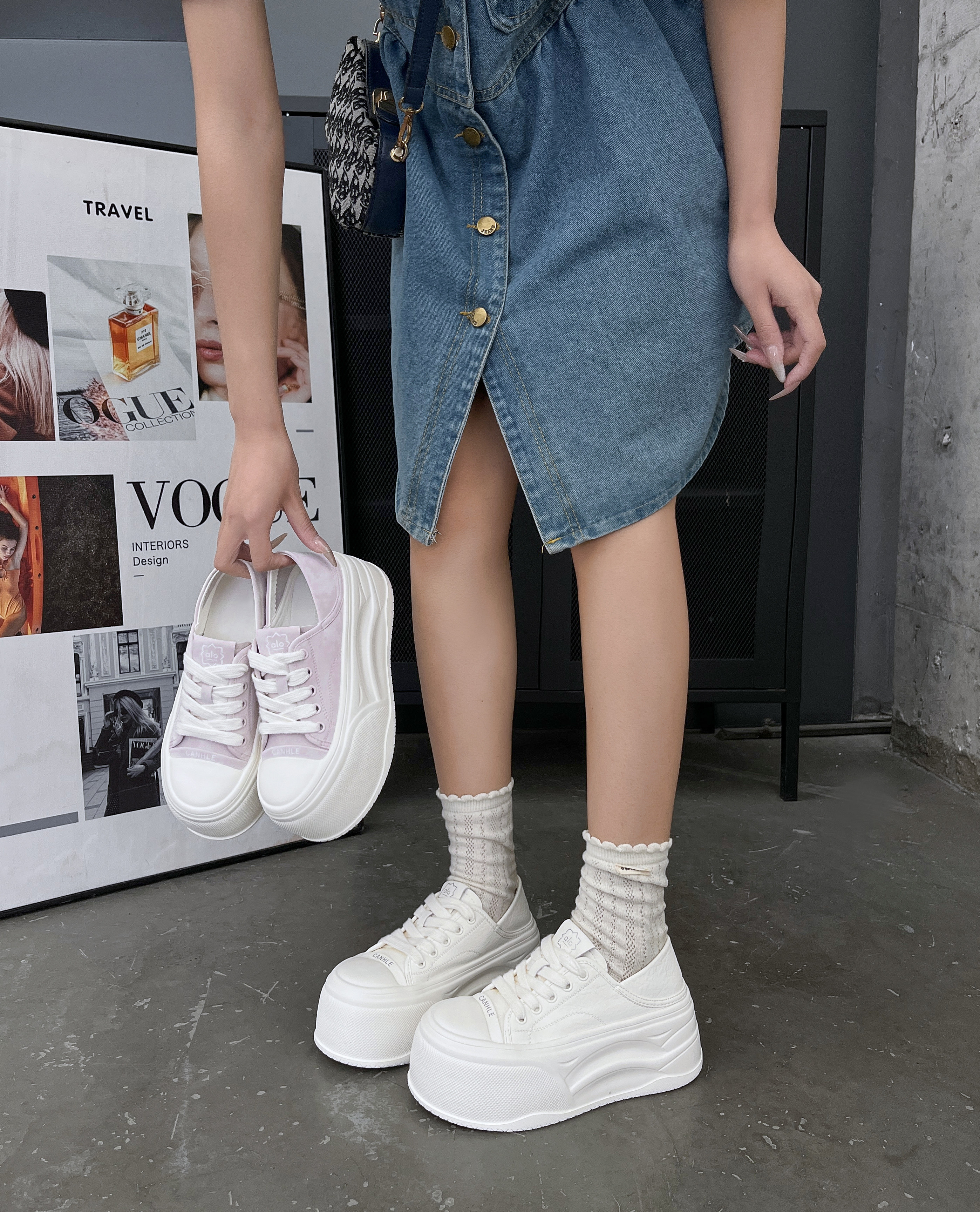 厚底小白鞋女2026年春季新款百搭增高轻便休闲小个子运动鞋板鞋子