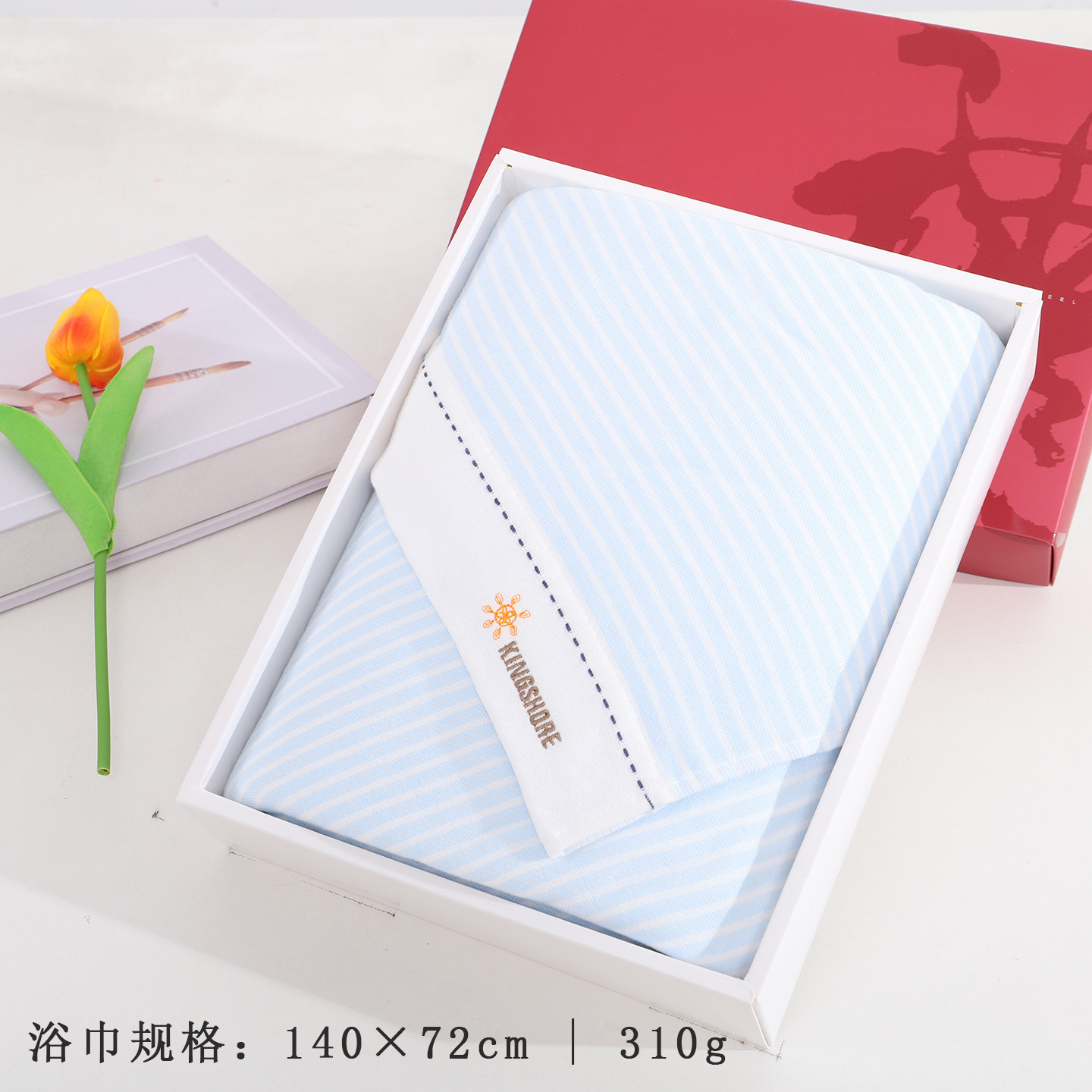 金号纯棉纱布浴巾礼盒装成人洗澡大号全棉柔软吸水舒适回礼伴手礼