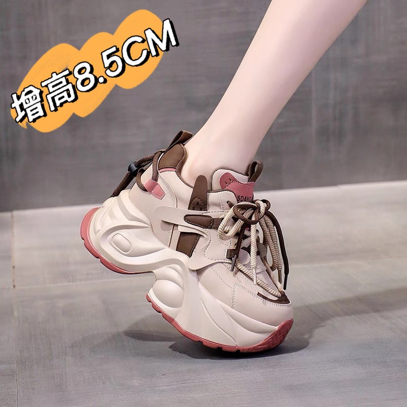 特价真皮小个子老爹鞋女内增高