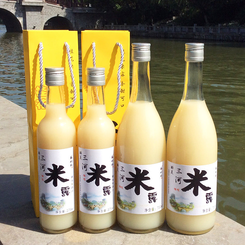 三河古镇特产 醉美三河米露酒桂花米酒白色月子酒糯米酒750ml*1瓶