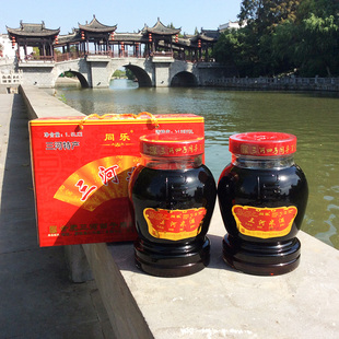 三河古镇特产 同乐三河米酒旅游纪念封缸陈酿稻米甜黄酒1.5L*2瓶