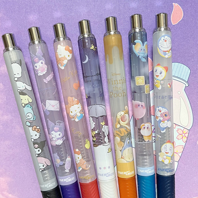 现货日本派通pentel新款透明三丽鸥kt史努比小熊维尼限定自动铅笔