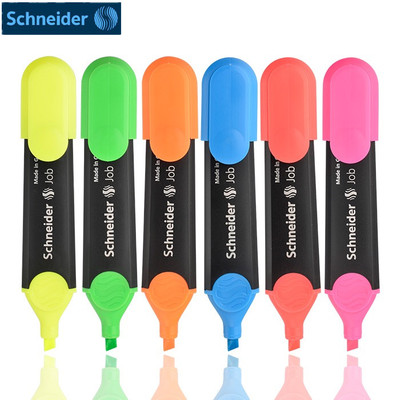 施耐德正品大容量办公防水荧光笔