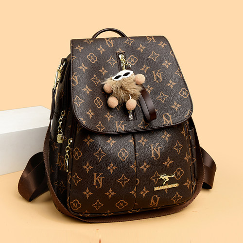 品牌正品真皮双肩包2026春新款