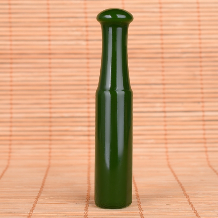新疆和田玉烟嘴白玉烟斗吸烟菠菜绿碧玉天然玉石男烟杆烟斗玉器