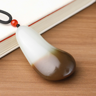 天然和田玉糖玉原石吊坠新疆玉器糖白料玉石挂件项链玉坠