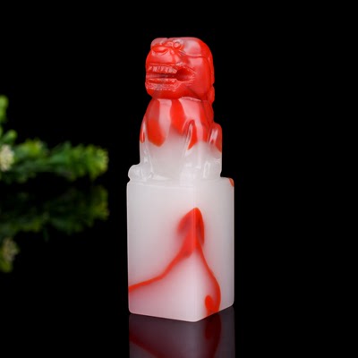 天然印章原石摆件雕刻鸡血玉新品
