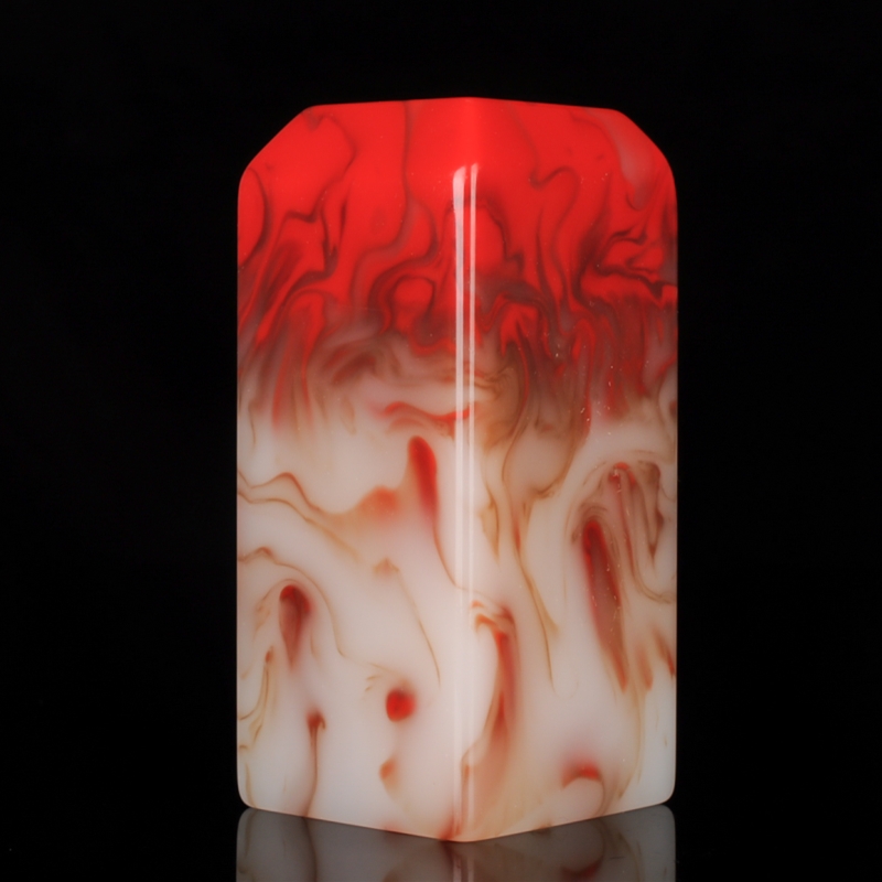 天然金丝玉印章料摆件藏书篆刻摆件手把件和田玉鸡血玉印章石料