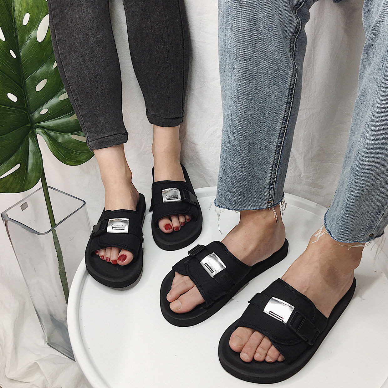 拖鞋女夏外穿2018新款韓版百搭ulzzang厚底平底時尚越南ins涼拖潮在類目 女鞋, 拖鞋中 - 來自Buy2taobao.com提供專業的淘寶代購服務