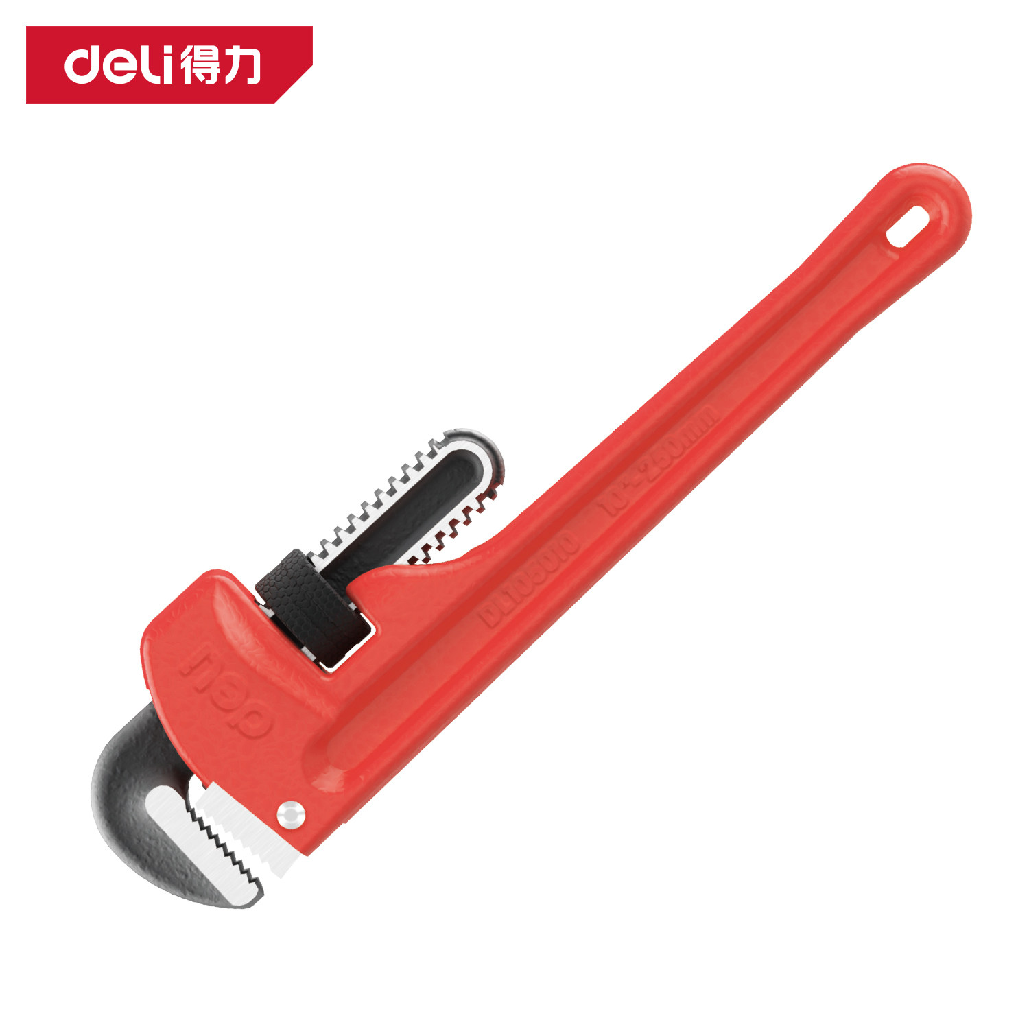 deli得力重型大号铝合金管丝钳活动管子钳扳手DL105010 105012