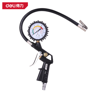 胎压表高精度汽车监测器胎压计轮胎打气DL8530 deli得力工具指针式