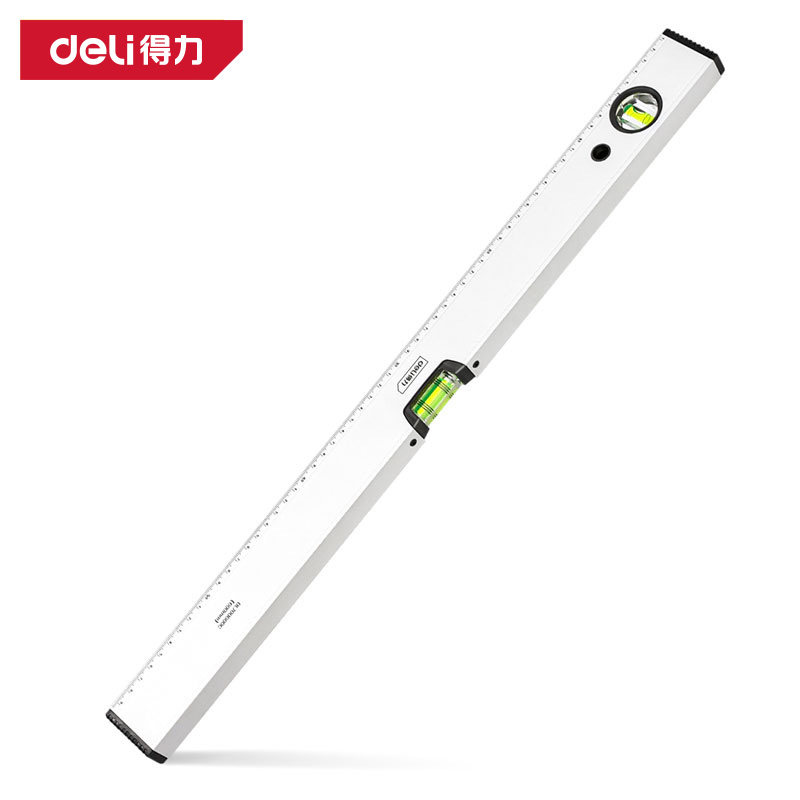 deli得力水平尺无磁高精度多功能测量尺水电工装修家用平衡靠尺