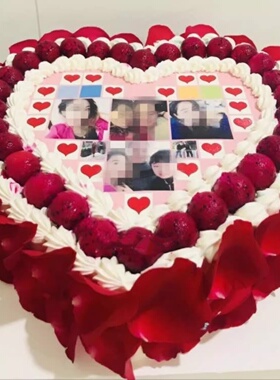 网红创意数码照片打印奖状爸妈水果生日蛋糕店全国同城配送上海市