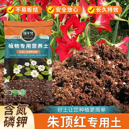 朱顶红适用配方土养分持久花卉营养土精配原料增强孔隙实惠装观叶