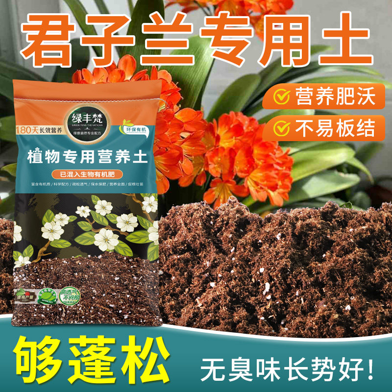 君子兰专用种植土轻质有机土防烂根不板结室内营养土无菌球根观叶