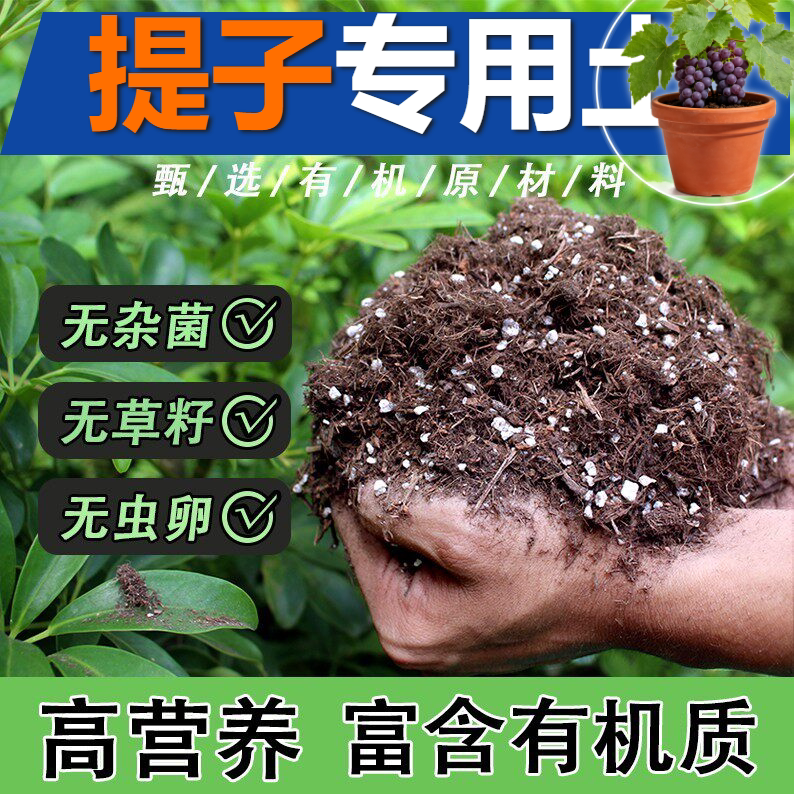 提子专用配方土促发芽扦插阳台营养土专用土盆栽土园艺腐殖土园土