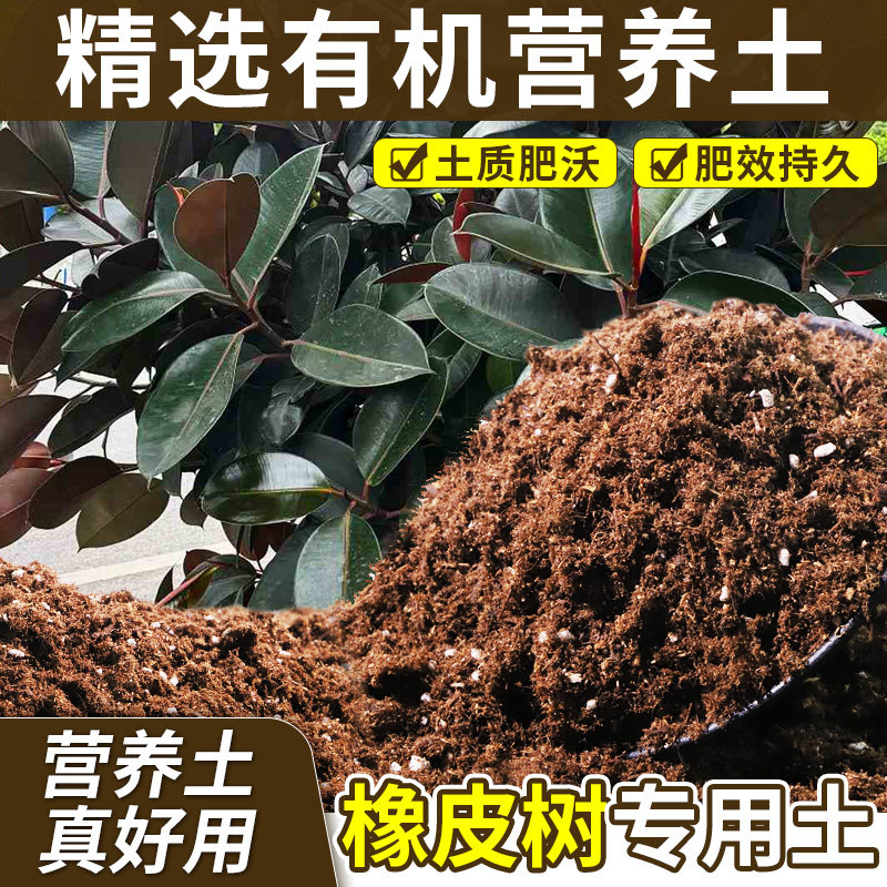 橡皮树专用泥炭土营养土干湿循环好盆栽种植土天然观叶扦插防烂根
