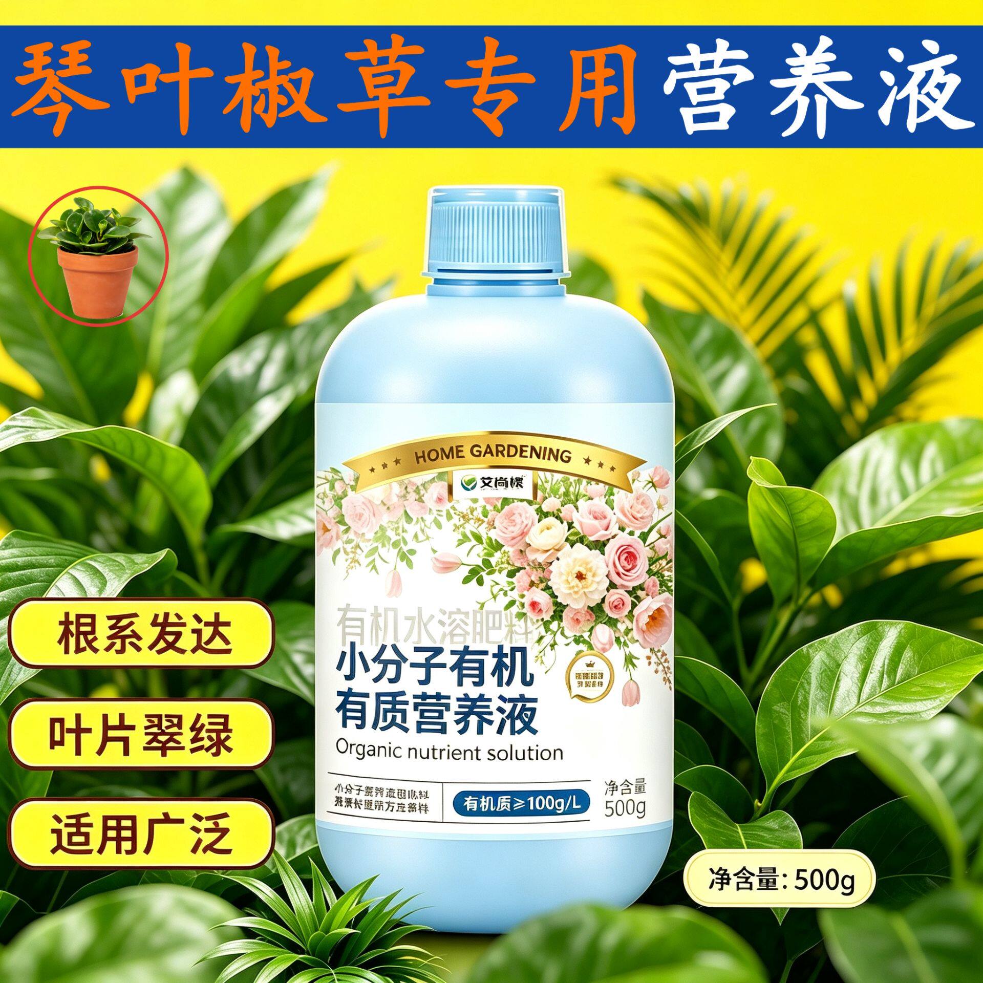 琴叶椒草专用观叶型营养液快速吸收盆栽园艺浓缩高效壮根促长适用